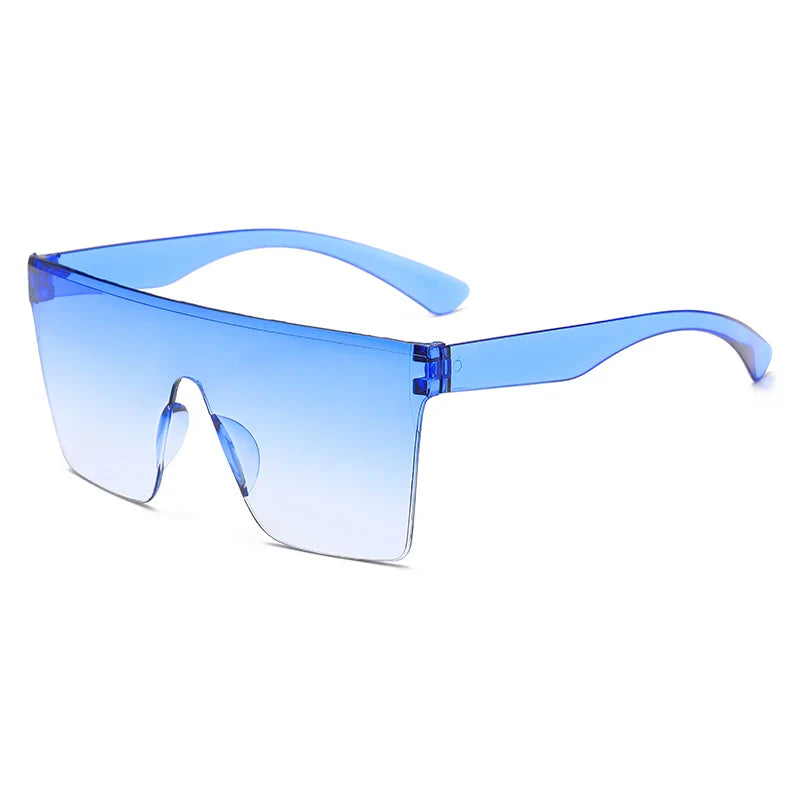 New Trendy Large Frame Connected Sun Glasses 2024 New Women's Street Shooting Driving Sunglasses Retro Anti UV