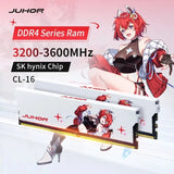 JUHOR Memoria Ram DDR4 (8GX2)3200MHz (16GX2)3200MHz 3600MHz 8GB 16GB Desktop Gaming Dual Channel Memory