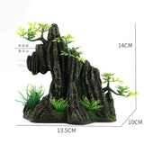 Fish Tank Plant Rockery Multi-style Aquarium Decoration,Resin Artificial Building Cave Aquarium Landscaping Ornament Decor