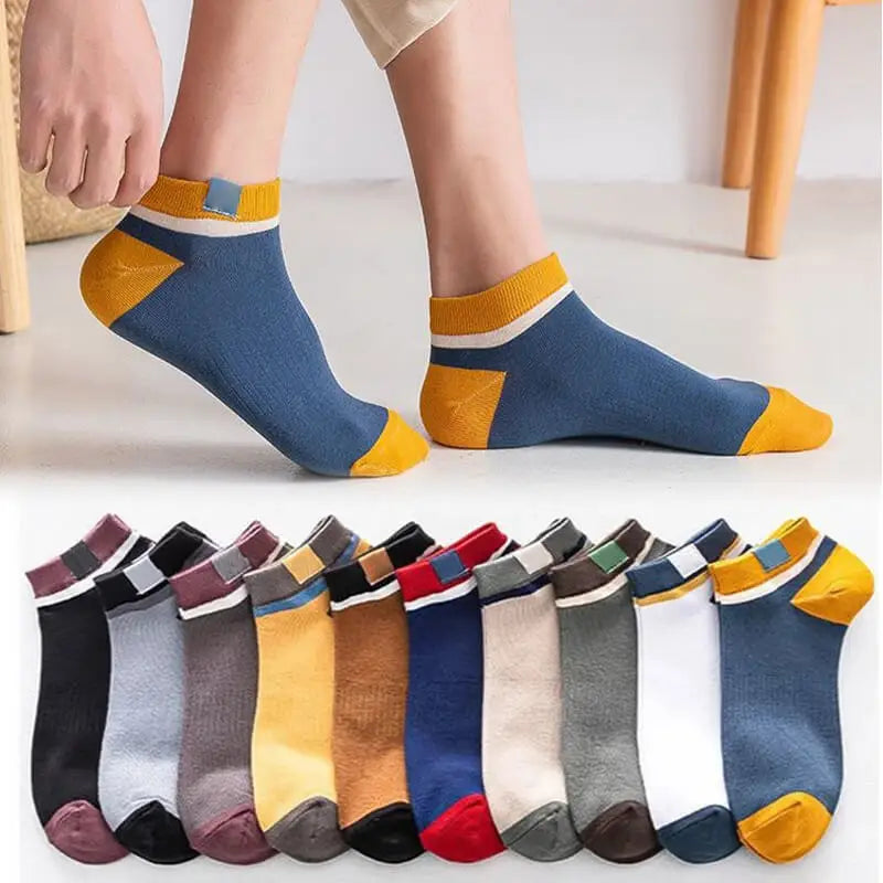 10Pairs Men\'s Spring Summer Sports Thin Socks Breathable Shallow Low Top Sport Short Socks Trendy Boat Sock for Women Men