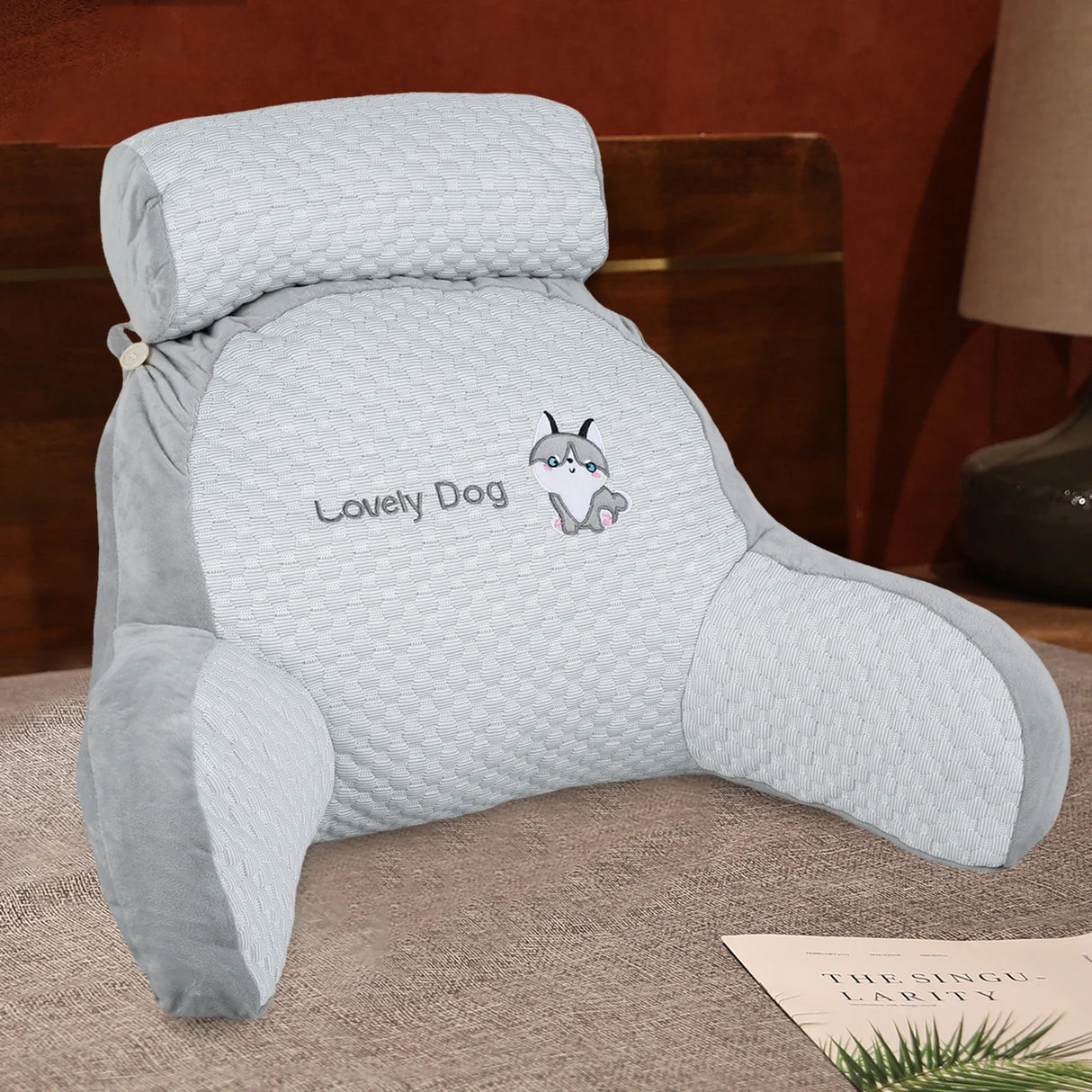 All Season Reading Pillow Comfortable Soft Detachable Lumbar Support Cushions Office Sofa for Chair Bed  Backrest with Headrest