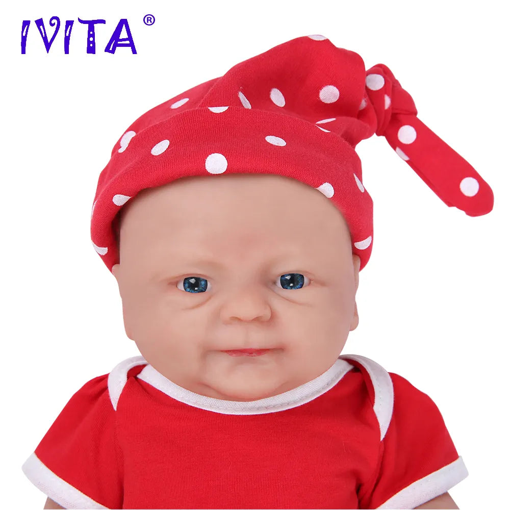 IVITA WG1512 14inch 1.65kg Full Body Silicone Bebe Reborn Doll "coco" Soft Dolls Realistic Girl Baby DIY Blank Toys for Children