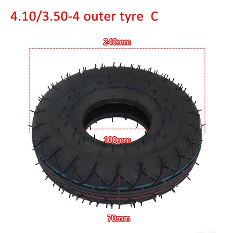 4.10/3.50-4 Tires 4.10-4 3.50-4 Tyre And Inner Tube for Electric Tricycle, Trolley,Electric Scooter,warehouse Car Tire Parts