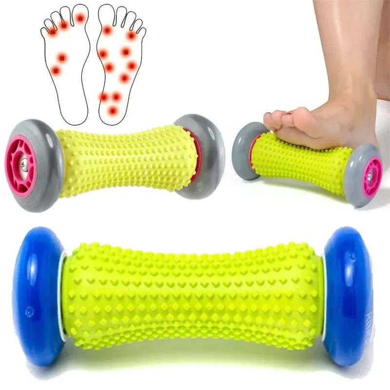 Foot Massage Roller Fascia Roller Full Body Muscle Manual Massage Leg and Neck Relaxation Device Blue and Pink