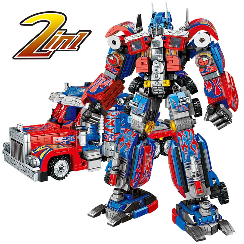 New 2 in 1 Deformation Robot Mecha Building Blocks Sets Bricks kit Transform Cars Birthday Toys Kids Children Gifts for Boys