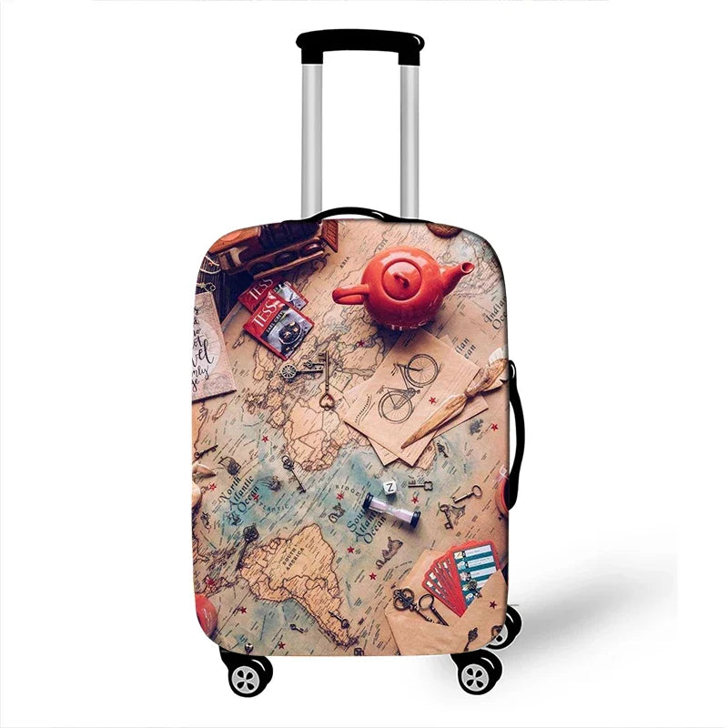 New Holiday style Print Luggage Cover for Travel Suitcase Protector Fits 18 ~32 Inch Zipper Elastic Suitcase cover