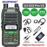 Baofeng UV S22 PRO V2 IP68 Walkie Talkie Waterproof Dual Band 136-174/400-520MHz Ham Radio Upgraded Of UV9R UV5R Pro 50KM Range