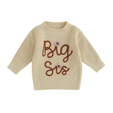 2023-07-04 Lioraitiin 0-5T Toddler Baby Girl Boy Chunky Knit Sweater Top Big Sister Brother Little Sister Matching Outfits