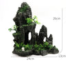 Large Resin Aquarium Fish Tank Mountain View Oranment Decor Rockery Landscape Rock Hiding Cave Tree Decoration