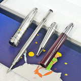 PPS Le Petit Prince 163 Dark Blue Rollerball Ballpoint Pen Luxury MB Stationery With Serial Number Little Prince + Leather Pouch