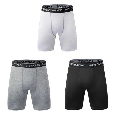 New Male Fitness Quick-Drying Tight Shorts Elastic Compression Leggings Training Pants Men Running Shorts Comfort Black Gray