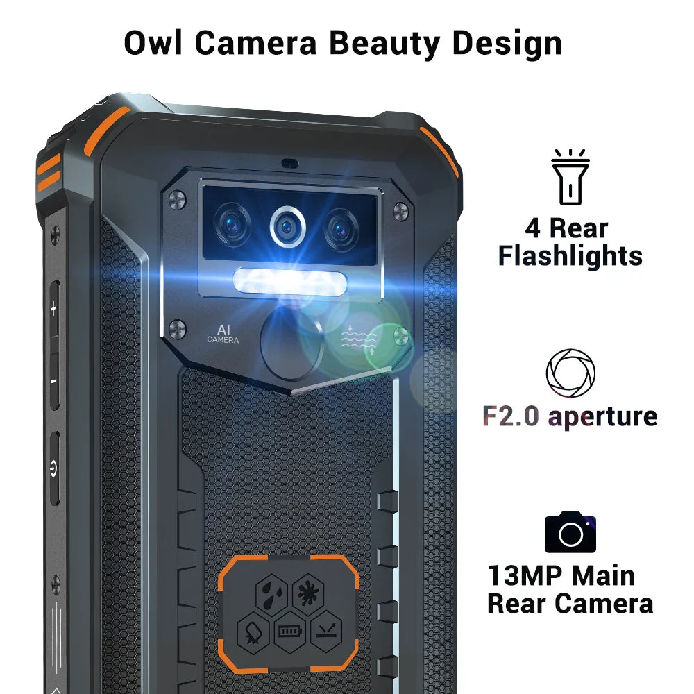 OUKITEL WP5 Pro IP68 Rugged Smartphone 4GB 64GB 8000mAh 5.5"HD+ Octa Core Android10 Mobile Phone 13MP Triple Camera Cell Phone