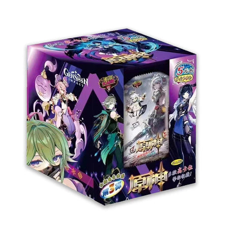 Genshin Impact Cards Anime TCG Game Collection Pack Booster Box Rare SSR Surrounding Table Toys For Family Children Gift