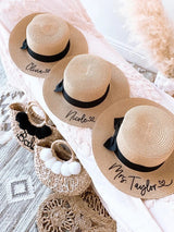 Customized Beach Hat Floppy Beach Hats Customized Bride Hats Personalized Beach Hat Mrs. Beach Hat Bridesmaid Gift Bridal Summer