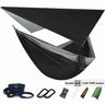 Oversized Double 118inx79in Hammock with Tree Straps and Rain Fly, Indoor Outdoor Backpacking Survival & Travel Camping Hammock