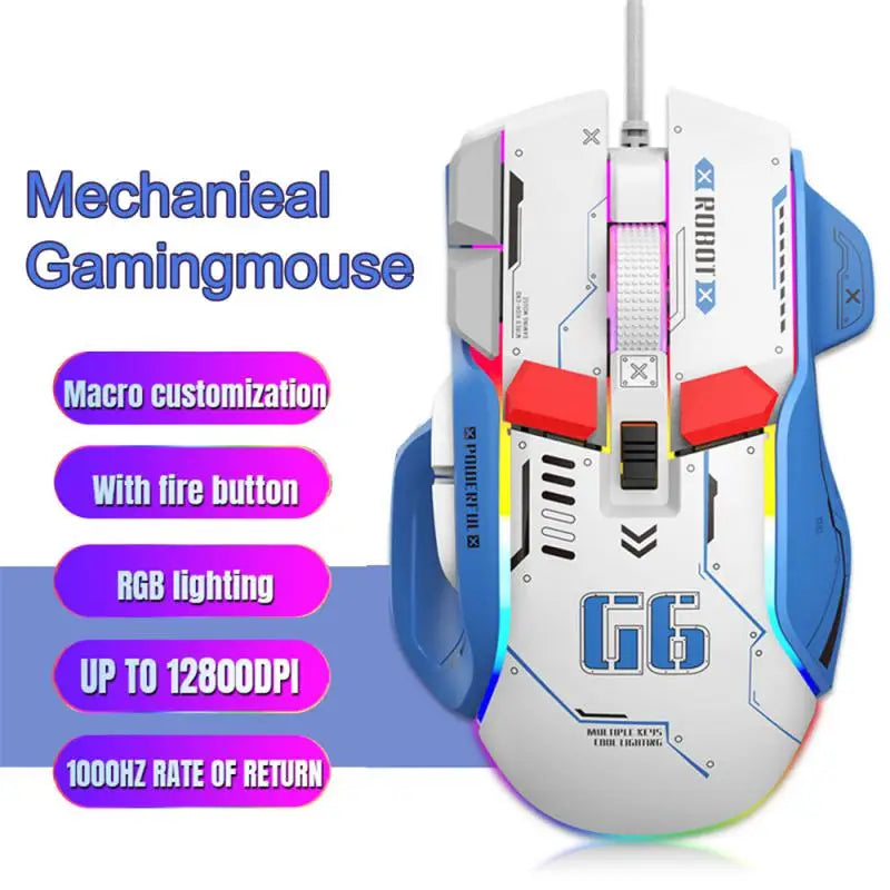 RYRA Rechargeable Bluetooth Wireless Mouse Gaming Mouse 12-Key Macro Programming E-Sports RGB PC Gamer Mouse For Computer Laptop