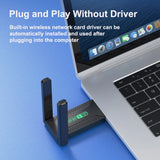 EATPOW Wifi Adapter Dual Band 2.4GHz 5GHz Wifi Usb 1200Mbps Wireless wifi Dongle with Antenna PC Computer Network Card Receiver