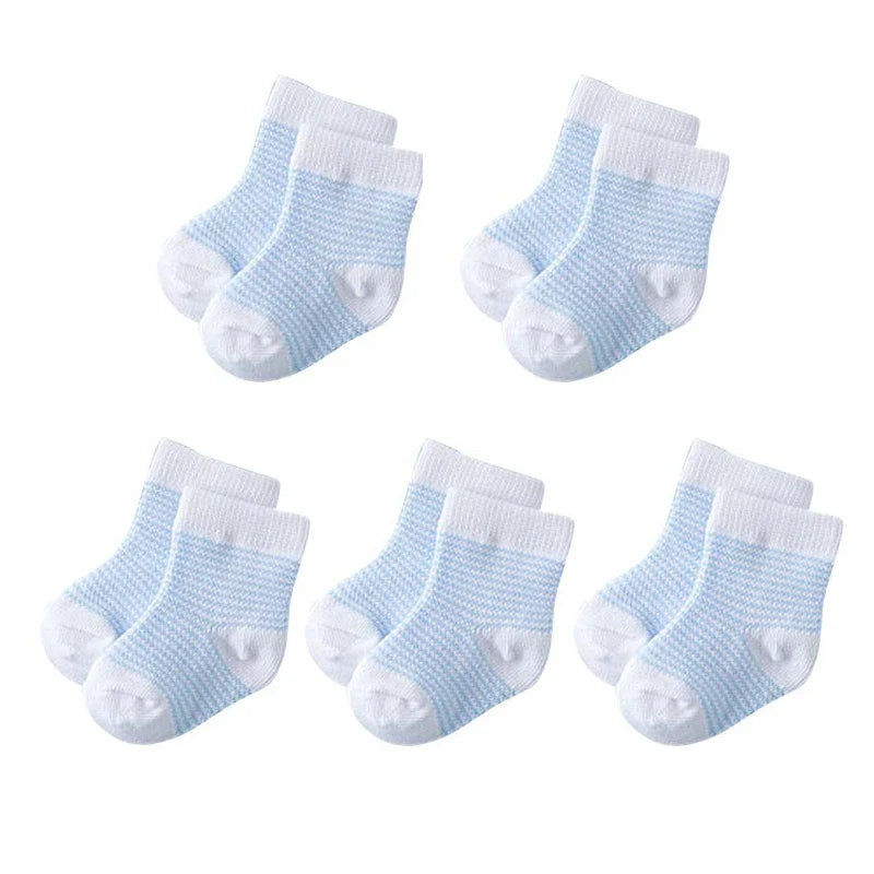 1 Pairs Sets 0-6M Baby Blue Striped Socks