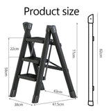 Thickened Metal Folding Ladder Multifunction Household Ladder Stool 4-Stage Ladders Stable Structure Step Stool Potting Shelf