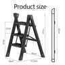 Thickened Metal Folding Ladder Multifunction Household Ladder Stool 4-Stage Ladders Stable Structure Step Stool Potting Shelf