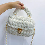 DIY Knitted Handbag Wallet Fashion Rope Woven Ladies Handbag Designer Casual Chain Shoulder Messenger Bag