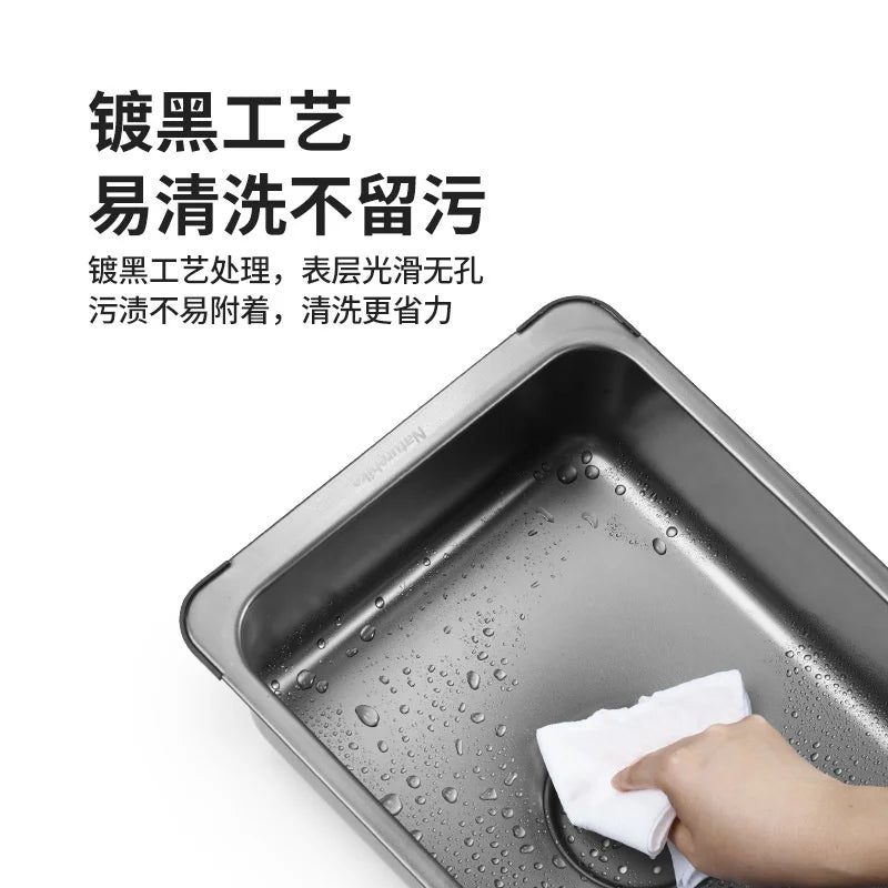 Naturehike IGT Stainless Steel Basin Portable Outdoor Camping Picnic Wash Hands And Dishwashing Sink Ultra-light Washing Tank