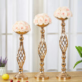 Table Candle Holder Arrangement Gold Iron Vase Twisted Path Candle Holder Wedding Flower Wedding Props Home Furnishings