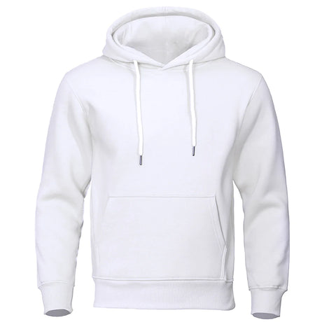 Solid Color Men Hoodies Fleece Warm Mens Sweatshirt Fashion Streetwear Casual Men's Loose Breathable Pullovers Brand Hoody