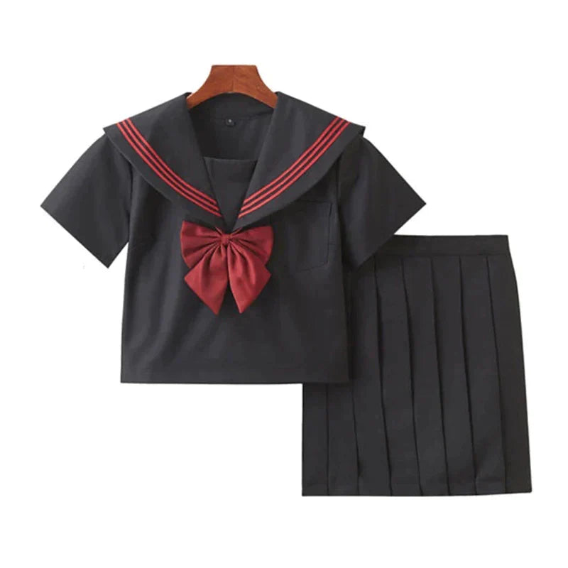 White Schoolgirl Uniform Japanese Class Navy Sailor School Uniforms Students Clothes For Girls Anime COS Sailor JK Navy Suit