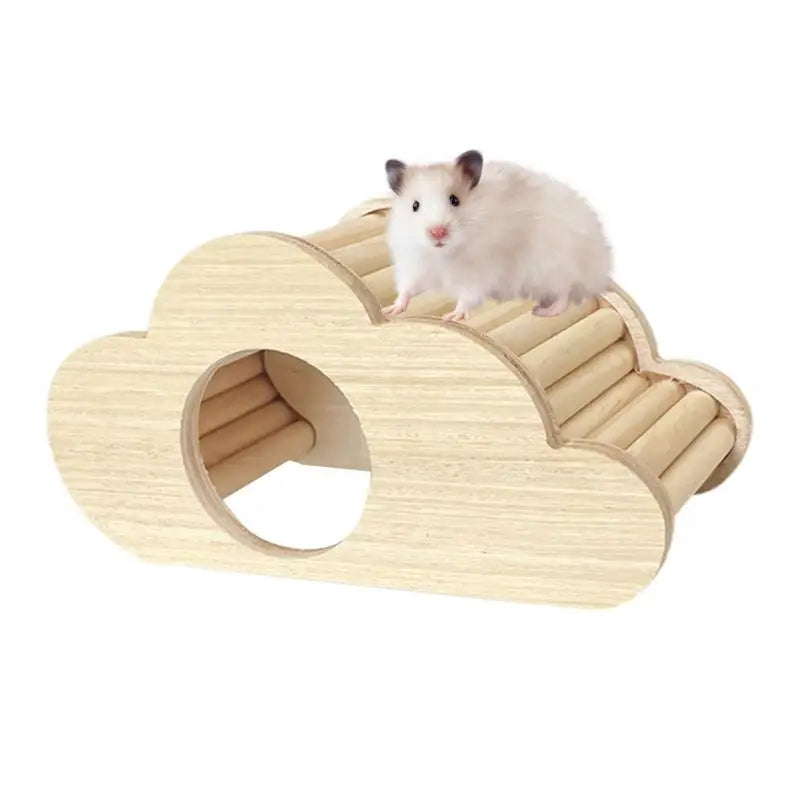 Hamster Hideout Wooden House Hamster House Made Of Wooden Hamster Hiding Place Chew Toy Nesting Habitat Small Animal Shelter