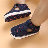 2023Brand NEW 0-18Months Kids Newborn Baby Boys Fashion Summer Soft Crib Shoes First Walker Anti Slip Sandals Shoes Soft Sole