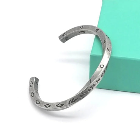 New Vintage Nordic Viking Twist Cuff Bangles For Men Fashion Stainless Steel Viking Letter Bracelet Party Jewelry Gift Wholesale