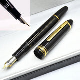 New Luxury Msk-149 Piston Filling Classic Fountain Pen MB 4810 Nib Black & Blue Resin Office Writing Ink Pens With Serial Number