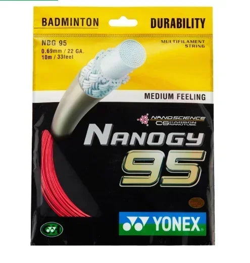 YONEX Badminton String Yonex BG95（0.69mm）NBG95 badminton Racket String BG95 Nanogy for Medium Feeling