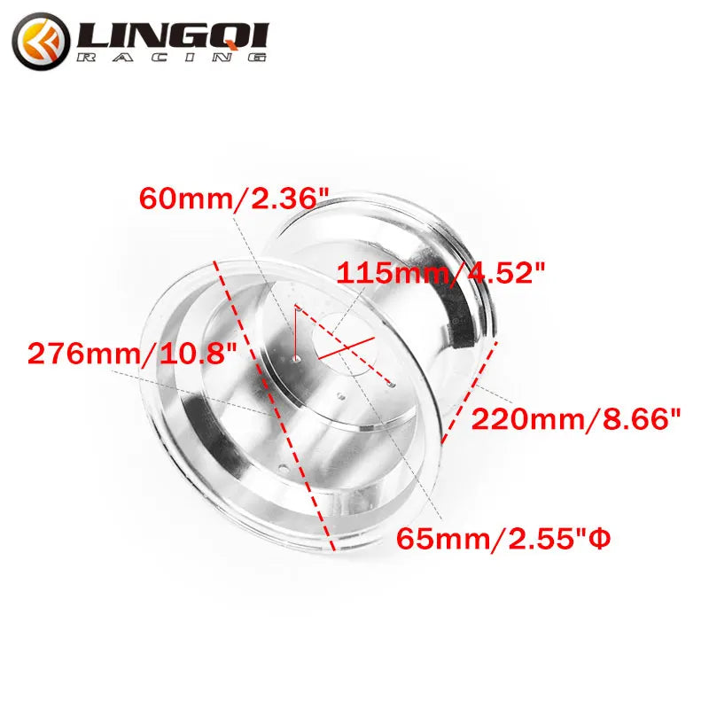 LYNNCHI Motorcycle 220mm Aluminum Rear Wheel Hub Beach Rim For ATV Dune Buggy Scooter Drift Car Go Karting Four Wheel Parts