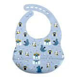 Fashionable Cartoon Printed Waterproof Soft Baby Silicone Bibs Newborn Adjustable Children Burp Cloth Feeding Baby Stuff