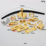 New Rectangle Eyelets Hanger Metal Lock for Bag Hardware Wholesale Fashion a Set of Locks Fitting Woman Handbag Bag Accessories