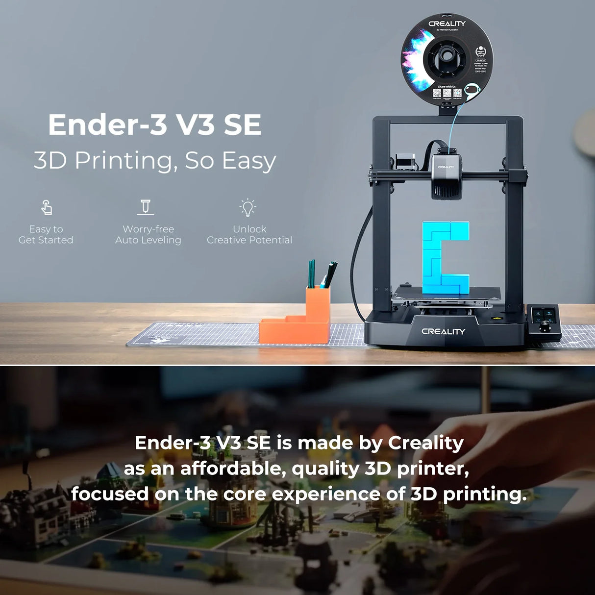 【Mexico】Creality Ender-3 V3 SE/Ender 3 S1/V3 KE High-precision Desktop 3D Printer FDM 3D Printing Resume Printing Function