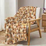 Pomeranian Throw Blanket Fuzzy Dog Blanket for Kids Pomeranian Gifts for Pomeranian Lovers Cozy Blanket for Couch Sofa Bed