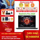 Xiaomi Redmi G Pro 2024 E-Sport Gaming Laptop Intel i9-14900HX 16G/32G 1TB SSD RTX4060 GPU 16" LCD 240Hz Screen Game Notebook