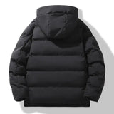 UETEEY Winter Windproof Warm Men Down Jacket Thicken Outdoor Solid Casual Loose Parkas Life Hooded Windbreaker Street Coat Male