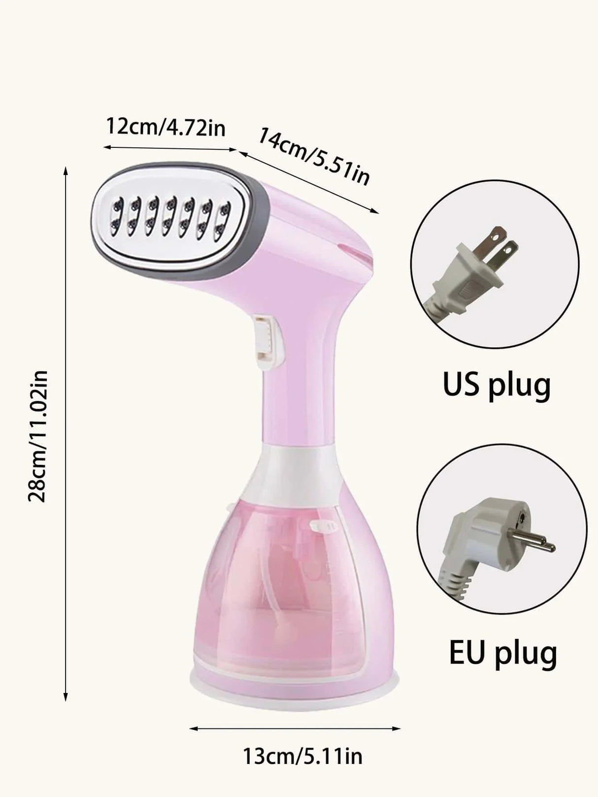 Steamer Iron for Clothes Handheld Garment Steamer 1500W Mini Portable Travel Household Fabric Wrinkle Remover 15s Fast Heat-up