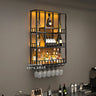 Club Hanging Wine Cabinet Shelf Whisky Liquor Display Metalic Bar Cabinet Industrial Modern Armario Para Vinos Home Furniture