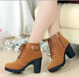 New Women autumn Winter Snow Boots Thick bottom short  Boots Women's Shoe high-heeled shoes +AA