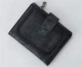 Newsbirds Leather Short Wallet Coin Purse Men Women Card Clip Buckle Mens For Coins Slim s 2023