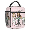 Cartoon Enfermera Insulated Lunch Bag for Women Leakproof Cartoon Nurse Cooler Thermal Lunch Box Office Work School