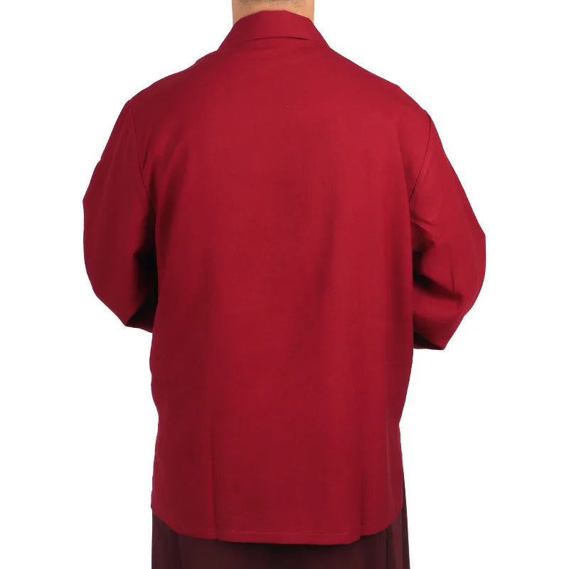 Lamaism Costume Monk Clothes Tibetan Buddhism Costume Guru Clothes Single Layer Cotton And Hemp Top Tibetan Monk Clothing 2023