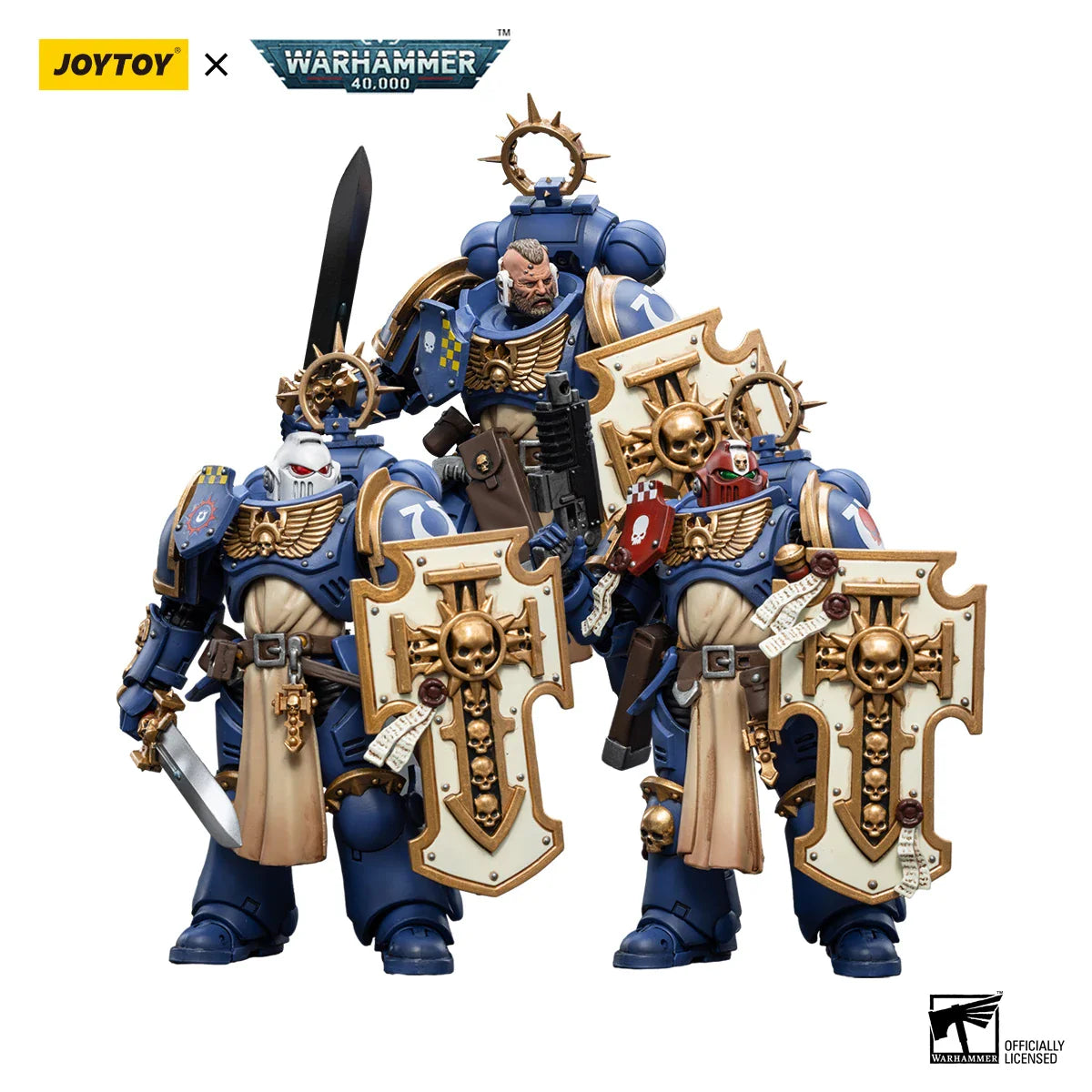 JOYTOY Warhammer 40k 1/18 Action Figures Anime 12.1cm Ultramarines Bladeguard Veteran Collection Model Toys