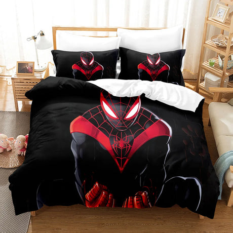 Disney Marvel Cartoon Bedding Set Quilt Spiderman Duvet Cover Comforter Bedclothes Children Kid Boy Bed Birthday Gift