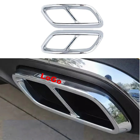 Car Rear Exhaust Muffler Pipe Cover Trim Tail Throat  Frame For Mercedes Benz C E S R Class CLA CLS GLA GLB GLC GLE GLS Series